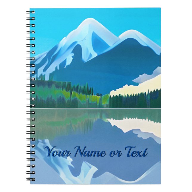 Snowcapped Mountains Reflected in a Lake Notebook (Front)