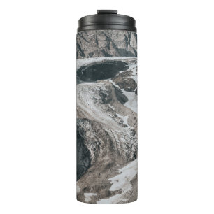 Snowcapped mountains thermal tumbler
