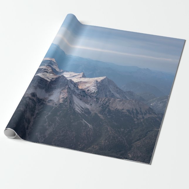 SNOWCAPPED MOUNTAINS WRAPPING PAPER (Unrolled)