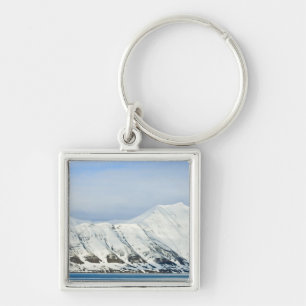 Snowcapped peaks Woodfjord Svalbard 2 Key Ring