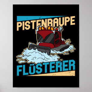 Snowcat Snow Groomer Snowboarding Mountain Profess Poster