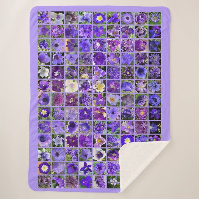 Snowcatcher Purple Power Sherpa Blanket (Front)