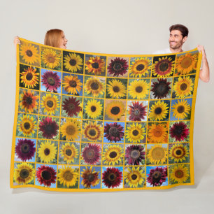 Snowcatcher Sunflowers Fleece Blanket