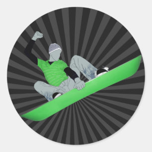 snowcore. classic round sticker