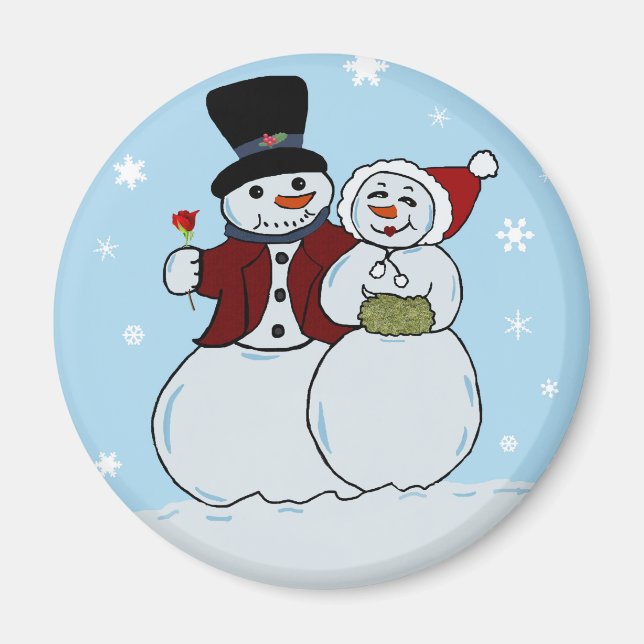 Snowcouple Magnet (Front)
