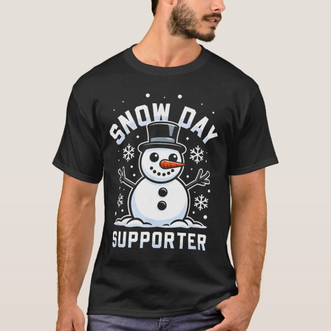Snowday Suprter Fun Winter Days For Kids And Adult T-Shirt (Front)