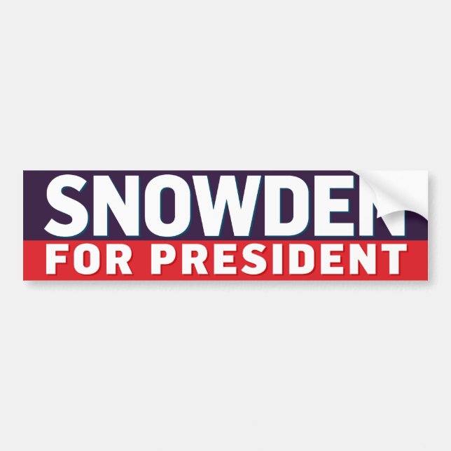 Snowden for President Bumper Sticker (Front)