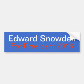 Snowden For President Bumper Sticker