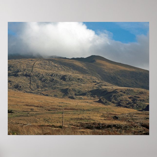 Snowden North Wales Postcard Poster (Front)