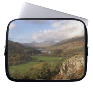 Snowdon from Capel Curig, Gwynedd, Wales (RF) Laptop Sleeve
