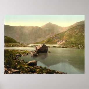 Snowdon from Llyn Llydaw, Gwynedd, Wales Poster