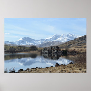 Snowdon Reflection (Signed) Poster