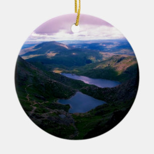 Snowdon Wales Ceramic Tree Decoration