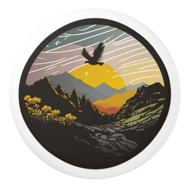 Snowdonia Ceramic Knob (Front)