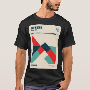 Snowdonia Mount Snowdon Wales Retro Travel Art T-Shirt