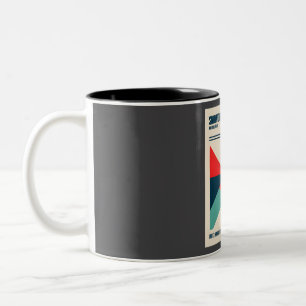 Snowdonia Mount Snowdon Wales Retro Travel Art Two-Tone Coffee Mug