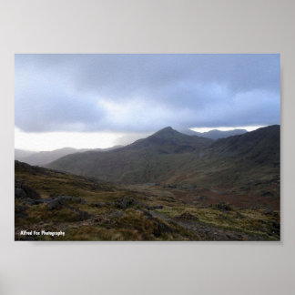 Snowdonia Mountains Poster