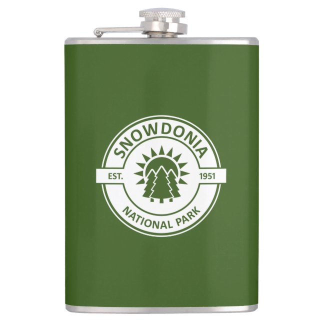 Snowdonia National Park Hip Flask (Front)