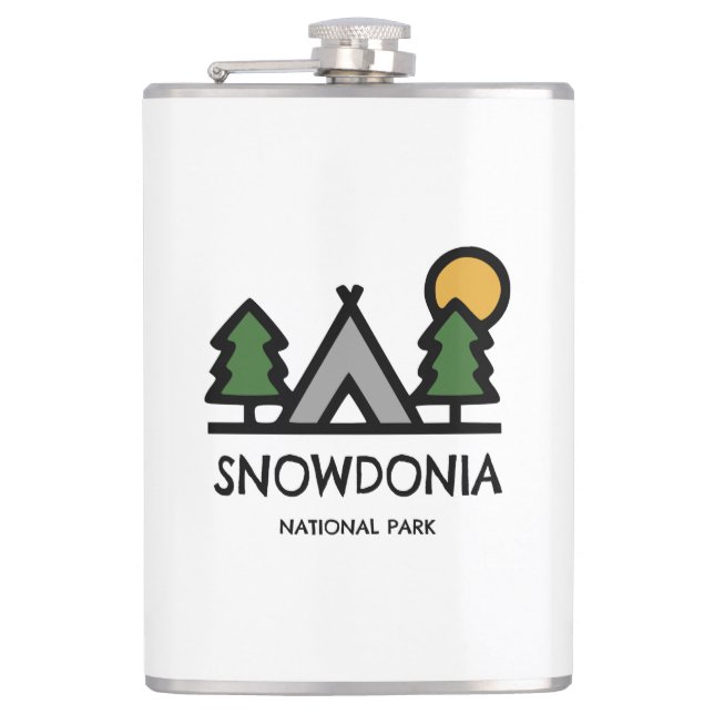 Snowdonia National Park Hip Flask (Front)
