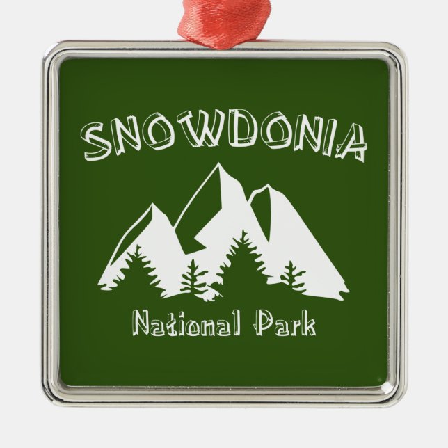 Snowdonia National Park Metal Ornament (Front)