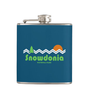Snowdonia National Park Retro Hip Flask