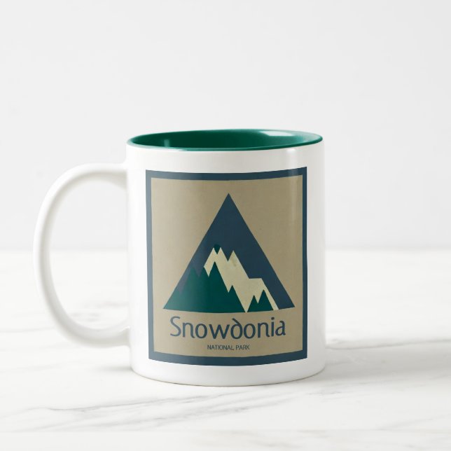Snowdonia National Park Rustic Two-Tone Coffee Mug (Left)