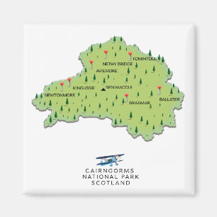 Snowdonia national park, Wales map Magnet