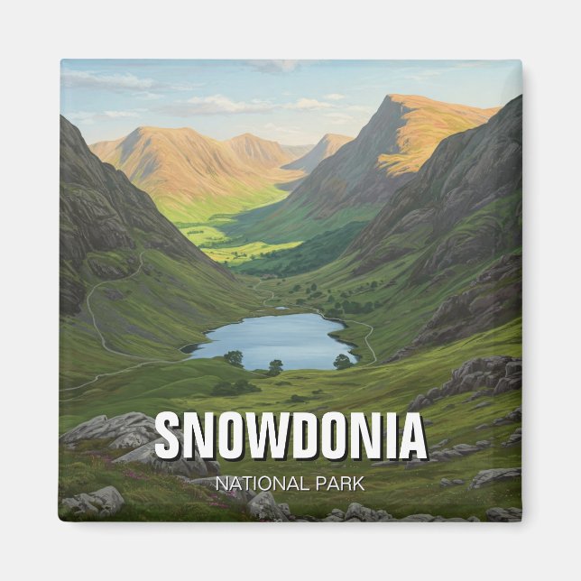 Snowdonia National Park Wales Travel Magnet (Front)