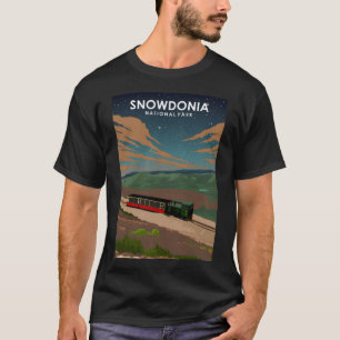 Snowdonia National Park Wales UK Travel Poster at T-Shirt