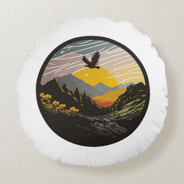 Snowdonia Round Cushion (Front)