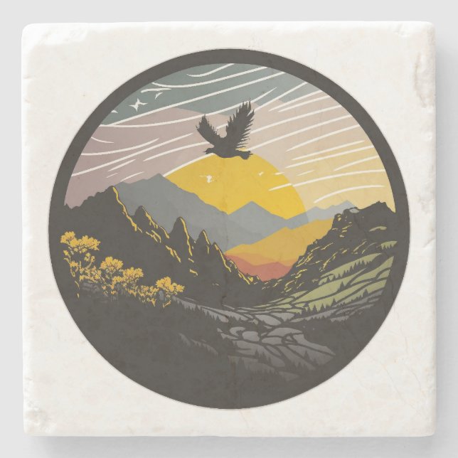 Snowdonia Stone Coaster (Front)