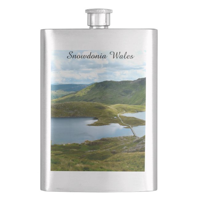 Snowdonia Wales. Hip Flask (Front)