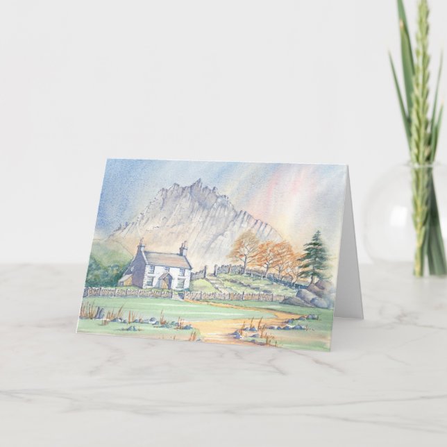 Snowdonia Welsh Mountain Landscape Birthday Card (Front)