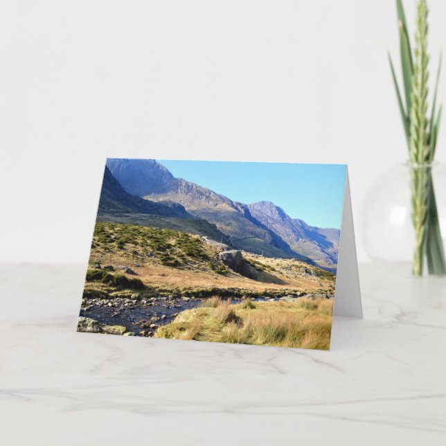 Snowdonian mountains holiday card (Front)