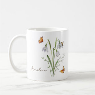 Snowdrop Birth Month Flower Coffee Mug