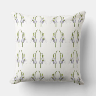 Snowdrop Fabric Pattern. Cushion