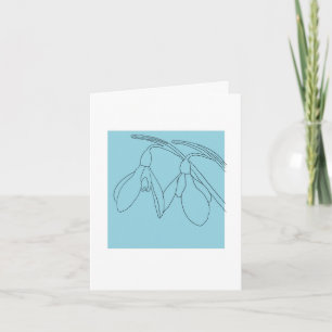 Snowdrop flower custom card