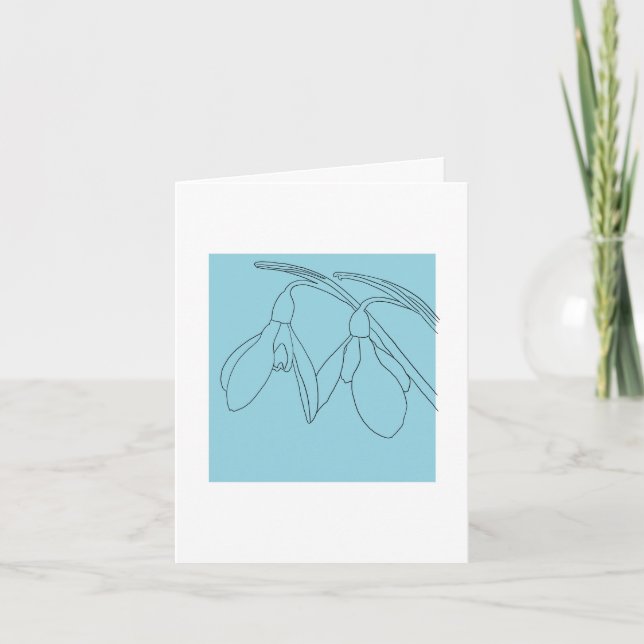 Snowdrop flower custom  card (Front)