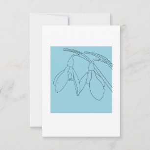 Snowdrop flower custom thank you card