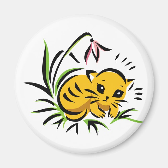 Snowdrop Kitty Magnet (Front)