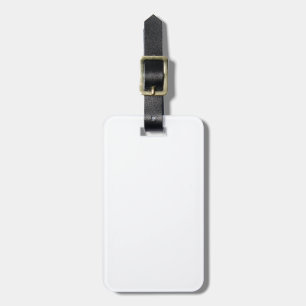 Snowdrop Pattern Monogram on Powder Blue Luggage Tag