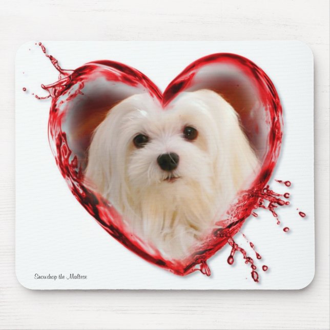 Snowdrop the Maltese Mouse Pad (Front)