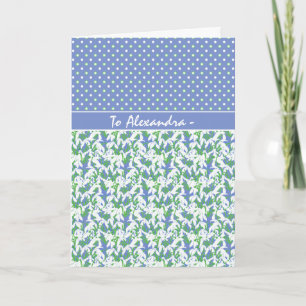 Snowdrops and Polka Dots January Birthday Card