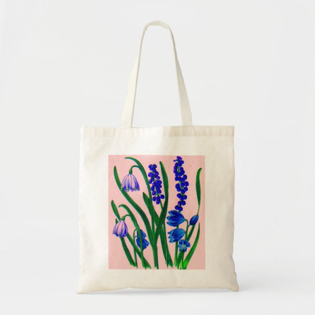 snowdrops and scilla tote bag (Front)