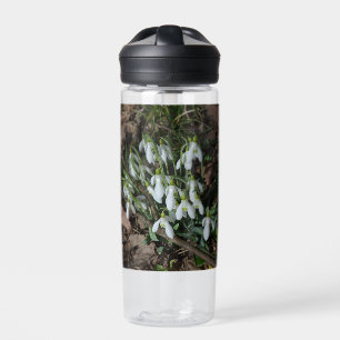 Snowdrops are the first flowers of spring water bottle
