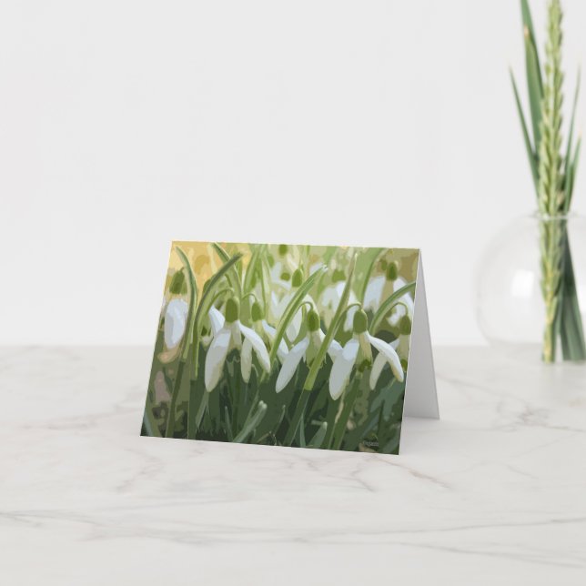 Snowdrops Blank Notecard (Front)