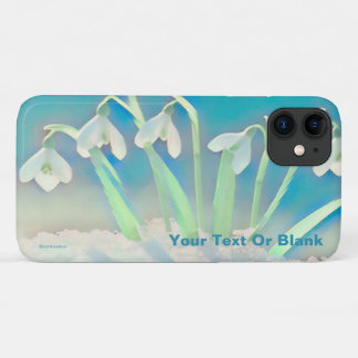 Snowdrops Blue iPhone 11 Case