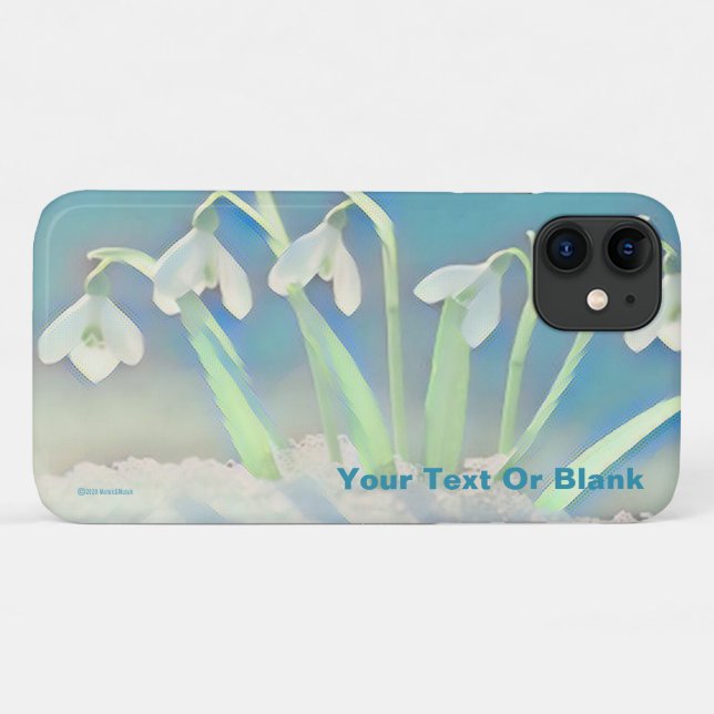 Snowdrops Blue Case-Mate iPhone Case (Back (Horizontal))