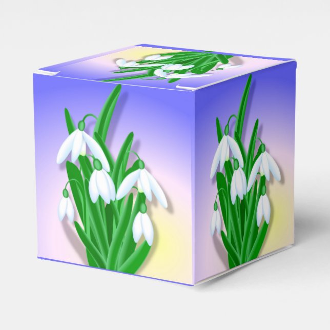Snowdrops Favour Box (Front Side)