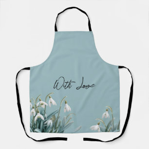 Snowdrops January Flower Gardening Spring Apron